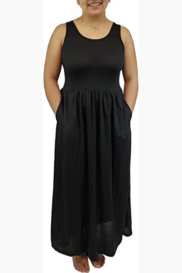 Sumona Sleeveless Ankle Length Midi Maxi Dress with Pocket for Women Sumona Sleeveless Ankle Length Midi Maxi Dress with Pocket for Women
