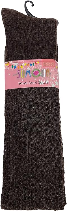 Thigh High Wool Boot Socks | Winter Cable Knit | Women (3 pairs)