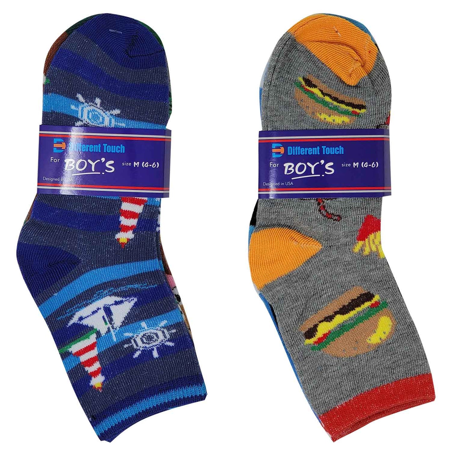 Boys Crew Socks | New Assorted Design (12 Pairs)