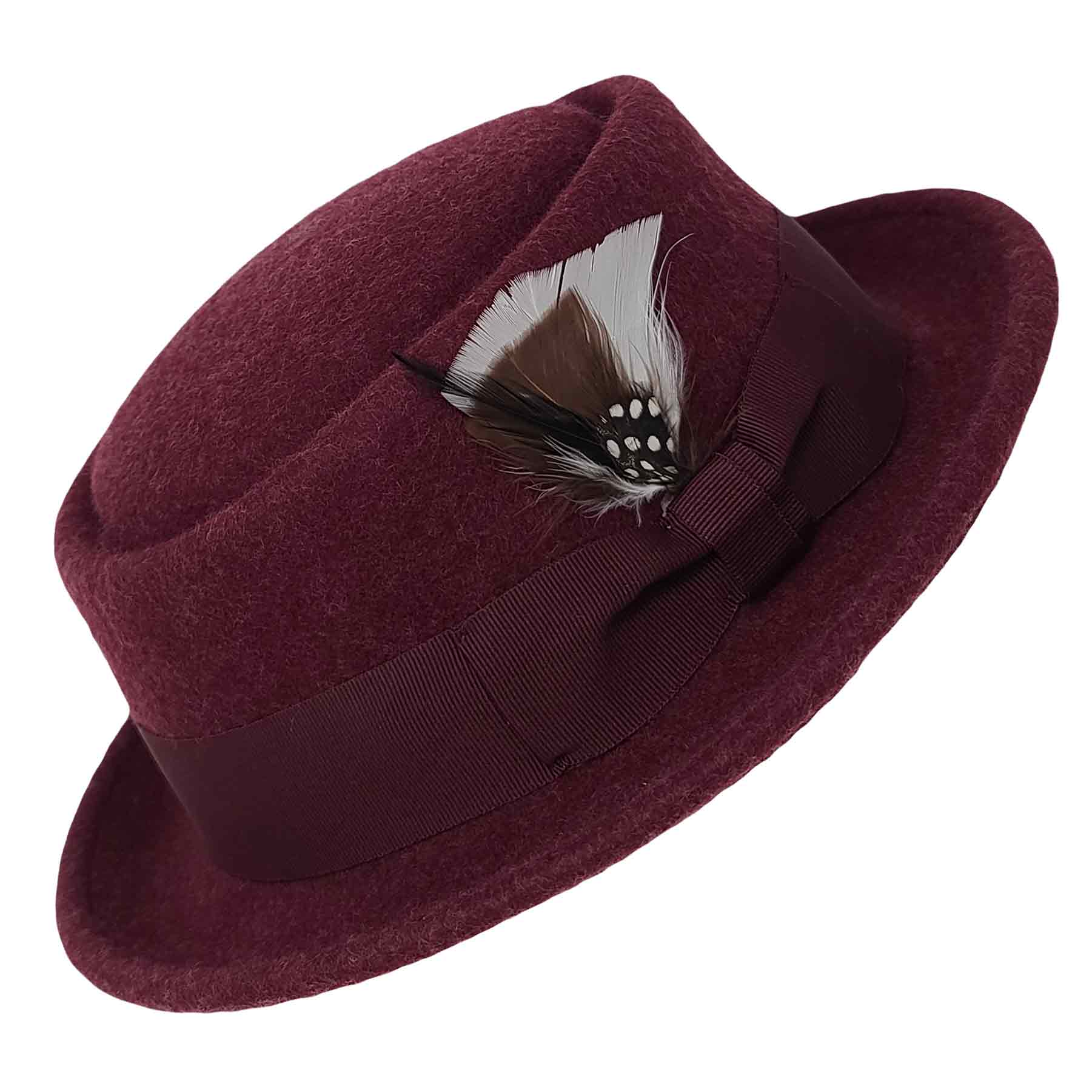 Burgundy Fedora Hat