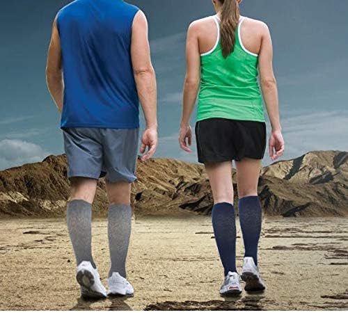 Compression Knee High Socks | Cotton Graduated solid color | Women (6 Pairs)