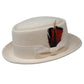 Pork Pie Fedora Hat with Feather | 100% Crushable Wool