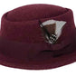 Pork Pie Fedora Hat with Feather | 100% Crushable Wool