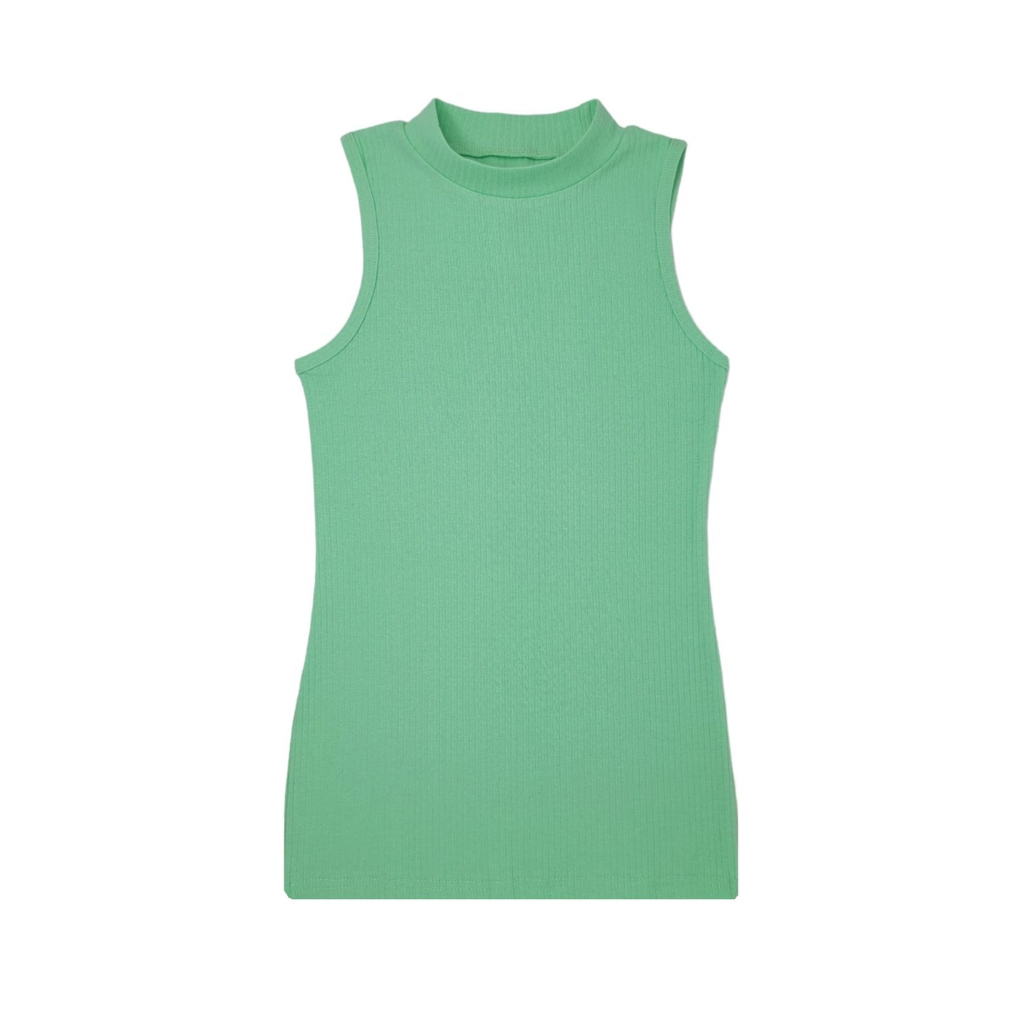 Mock Neck Tank Top | Cotton Blend Assorted Colors | Women