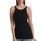 SUMONA Women Round Neck Wide Strap Casual Basic Ribbed Tank Top