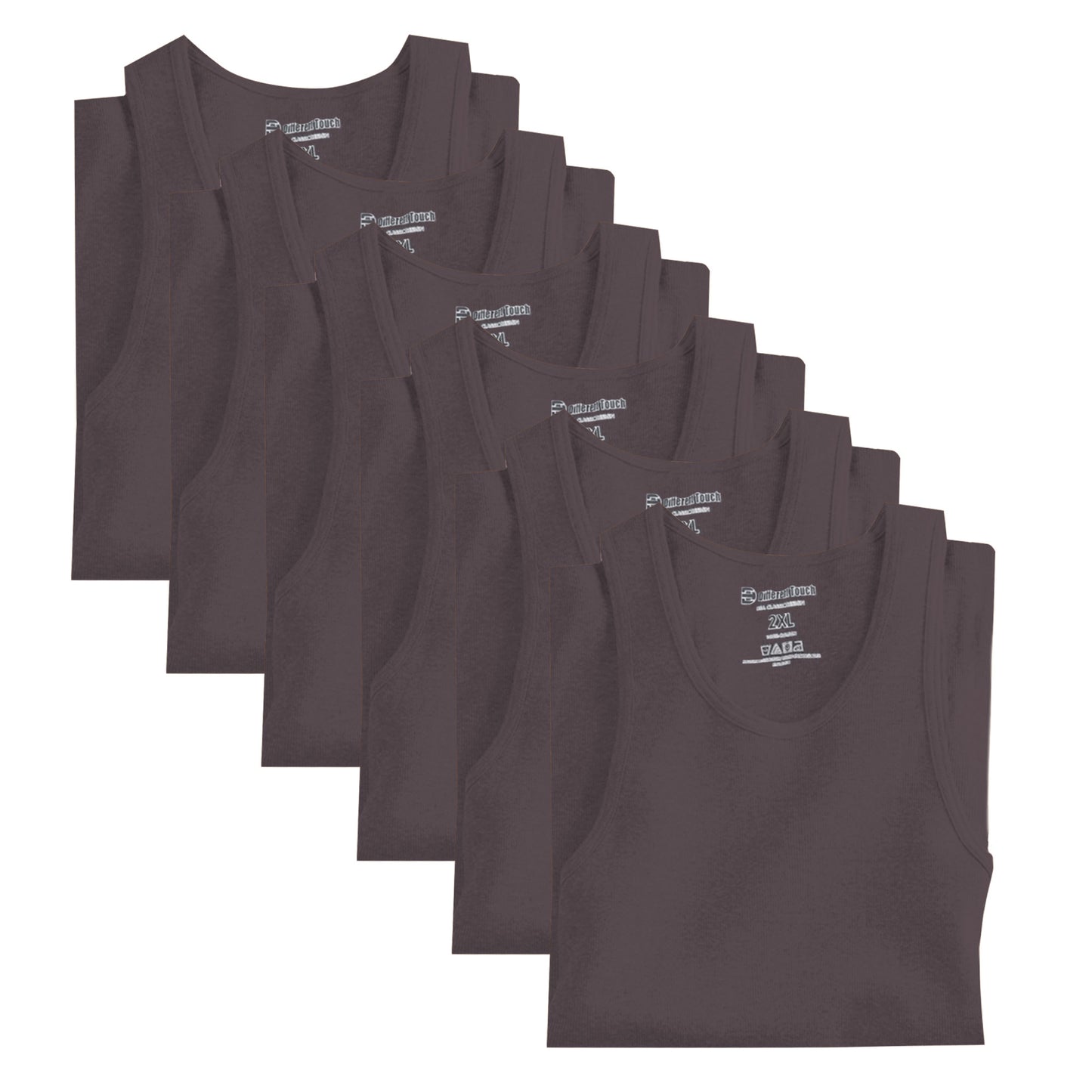 Muscle Ribbed Undershirts Tank Tops | BIG and TALL | Men's (6 Pack)