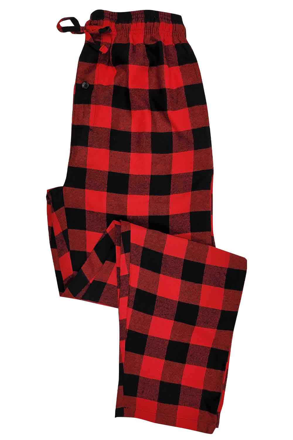 Cotton Lounge Pajama Pants for Men | Red Buffalo Plaid S-6XL | Different Touch