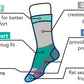 Compression Crew Socks | Color Block Half-Cushion | Dr Motion Men ( 1 Pair )