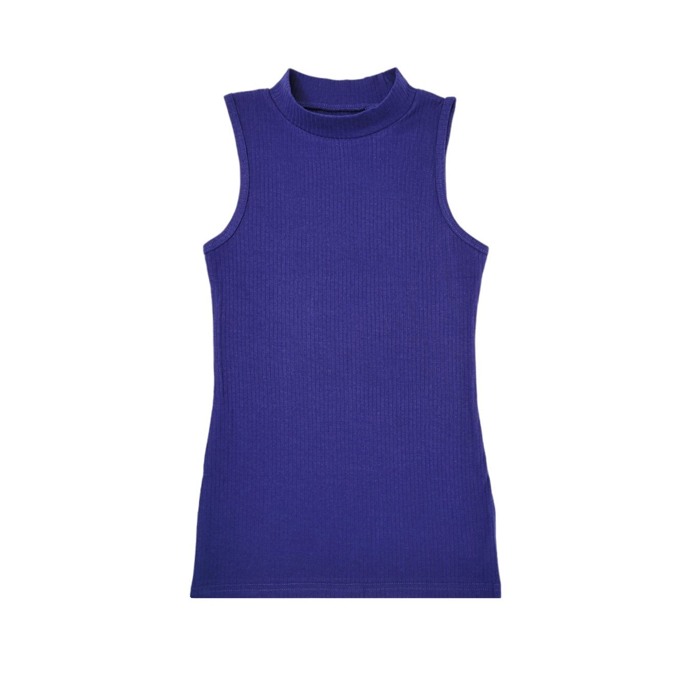 Mock Neck Tank Top | Cotton Blend Assorted Colors | Women