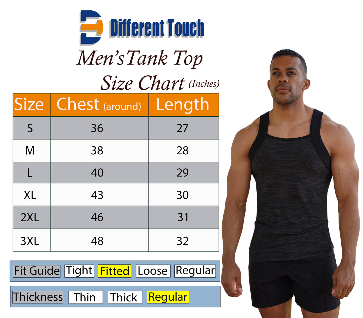 Square Cut G-unit Style Tank Top | Athletic Dry Fit | Men's (3 Pack)