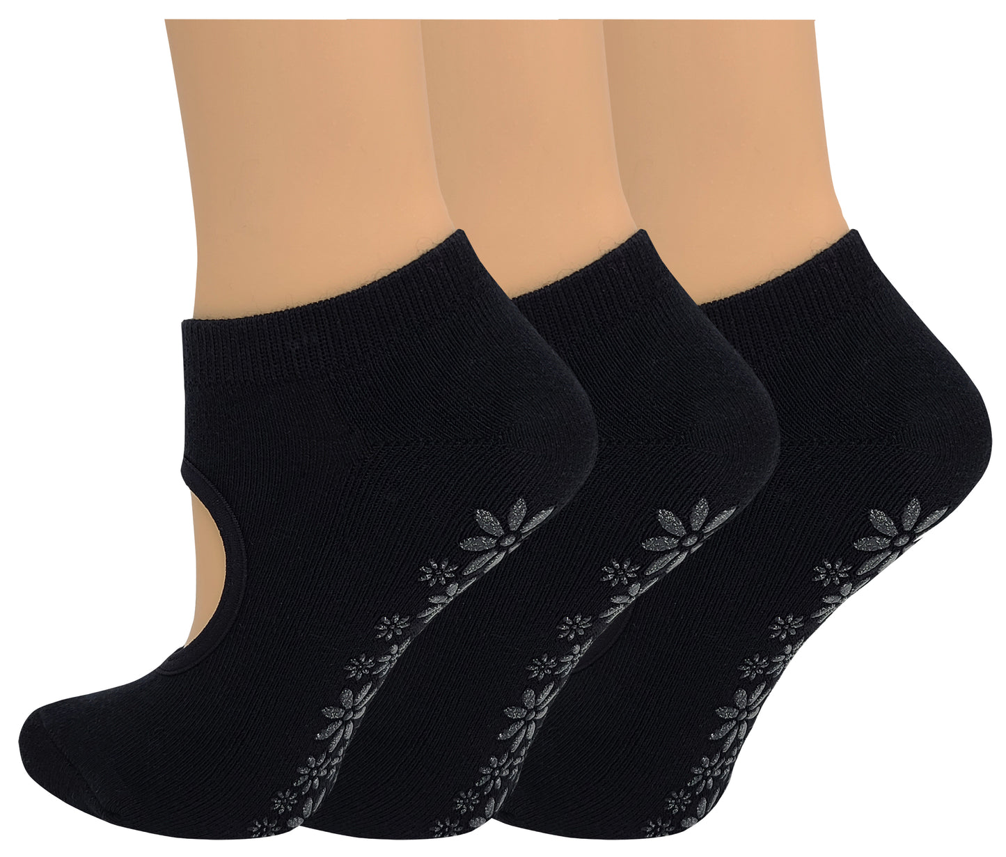 Yoga Cushion Socks with Grips | Non-Slip Pilates Ballet | Women's (3 Pairs)