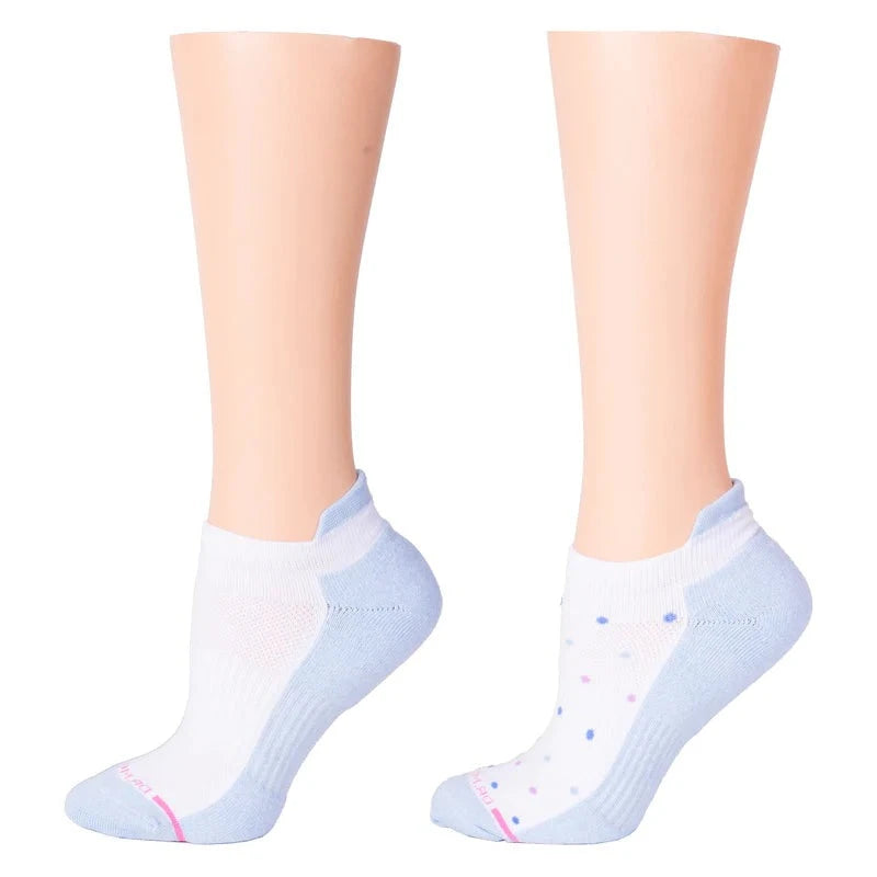 Ankle Compression Socks |Dr Motion Socks |Tri Colored Dots (2 Pack)