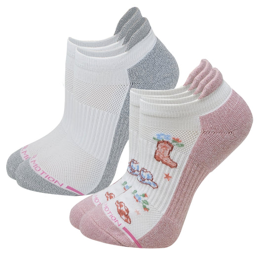 Ankle Compression Socks | Cowgirl| Dr. Motion (2 Pack)