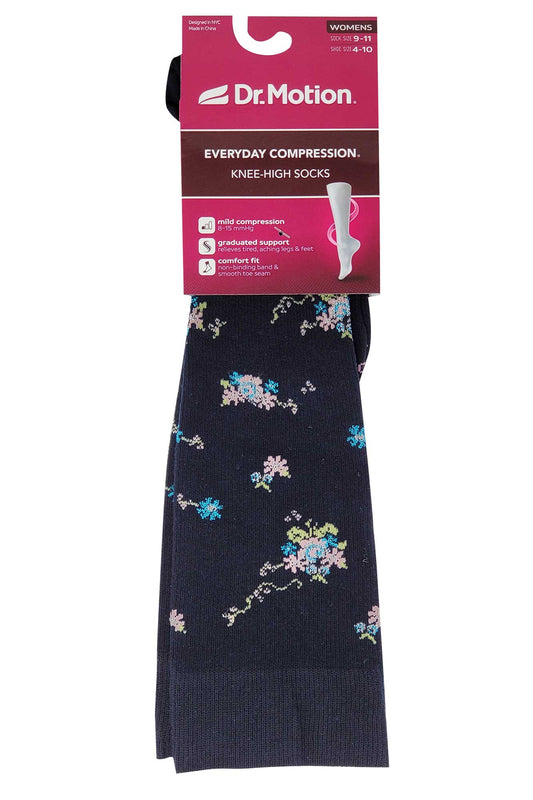 Knee High Compression Socks | Bouquet Floral Design | Women's (1 Pair)