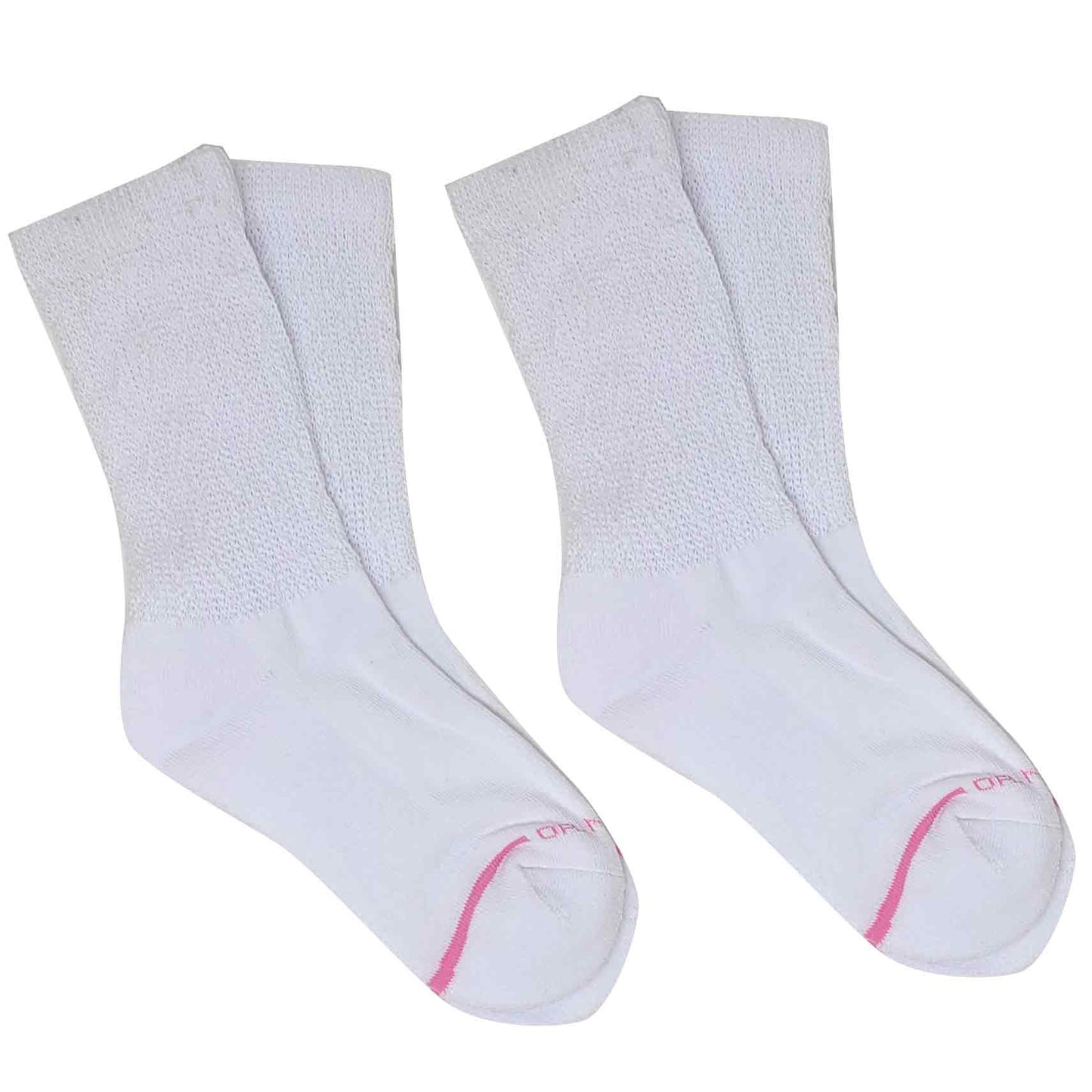 Crew Diabetic Socks | Black White Half-Cushion | Dr Motion ( 4 Pack )