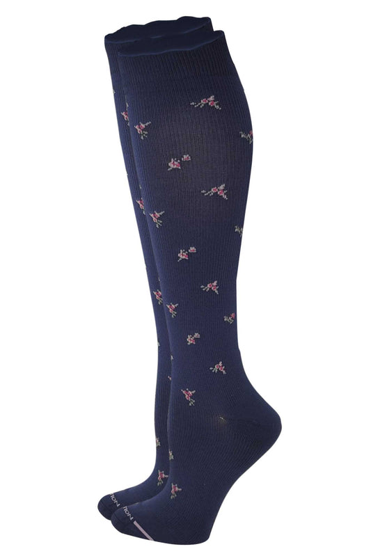 Knee High Compression Socks | Liberty Flower Microfiber | Women's (1 Pair)