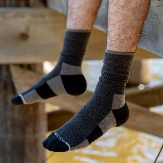 Compression Crew Socks | Assorted Half-Cushion | Dr Motion Men ( 3 Pairs )