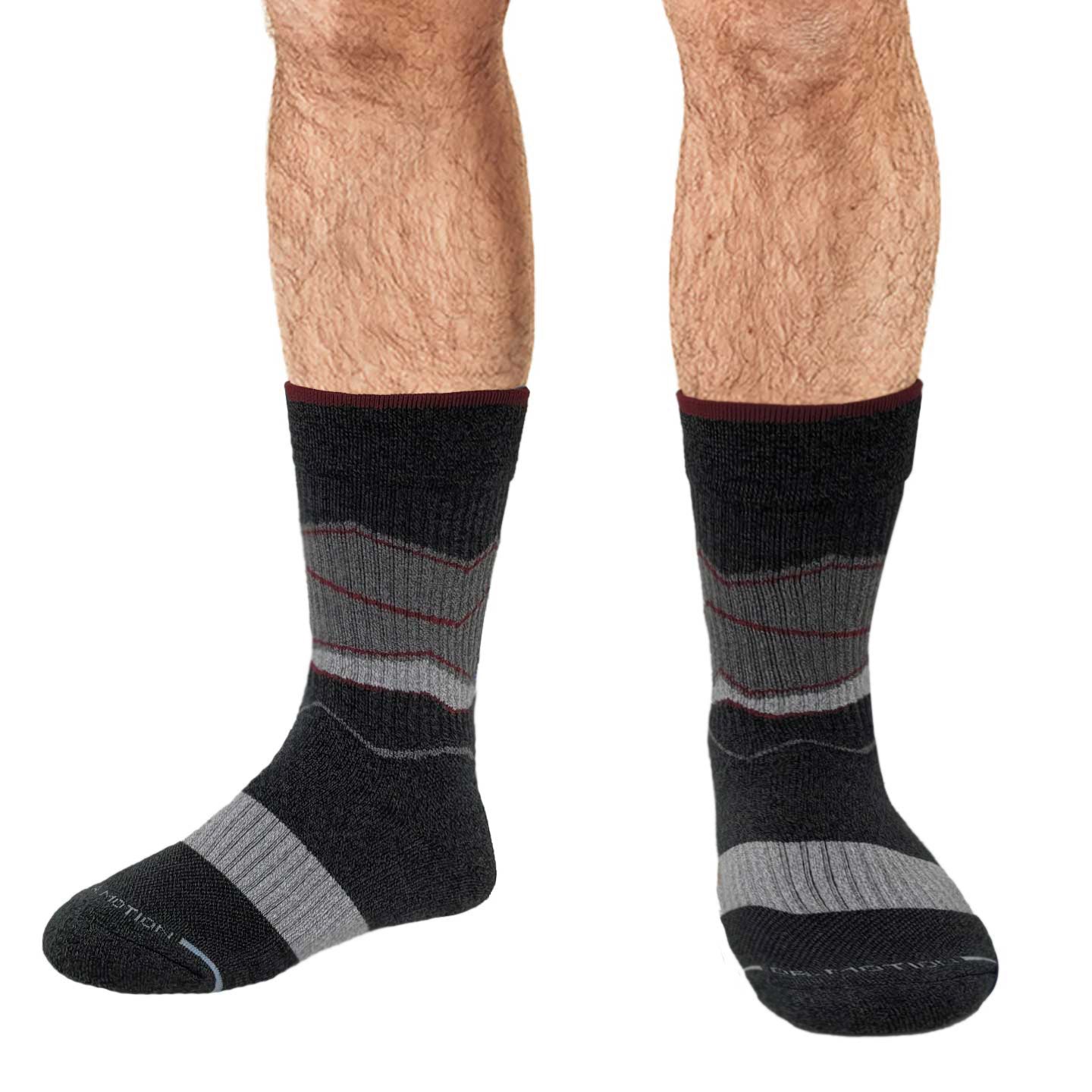 Compression Crew Socks | Abstract Mountain Half-Cushion | Dr Motion Men ( 1 Pair )