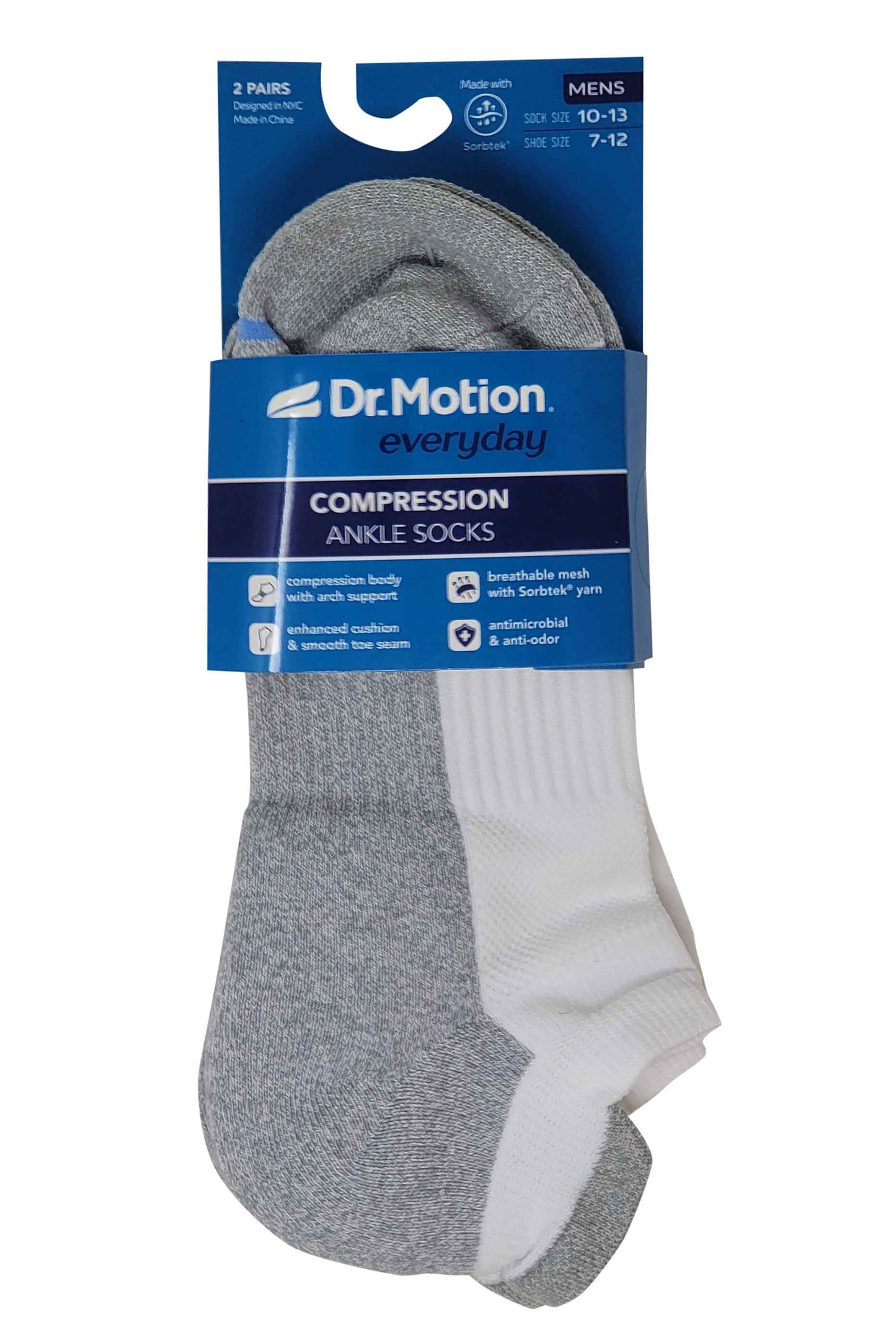 Compression Ankle Socks | Everyday Basic Colors | Men's (2 Pack)