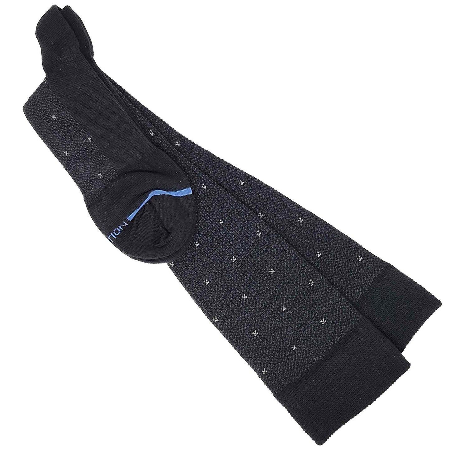 Knee-High Compression Socks | Stylish Dots Print | Dr Motion Men's (1 Pair)