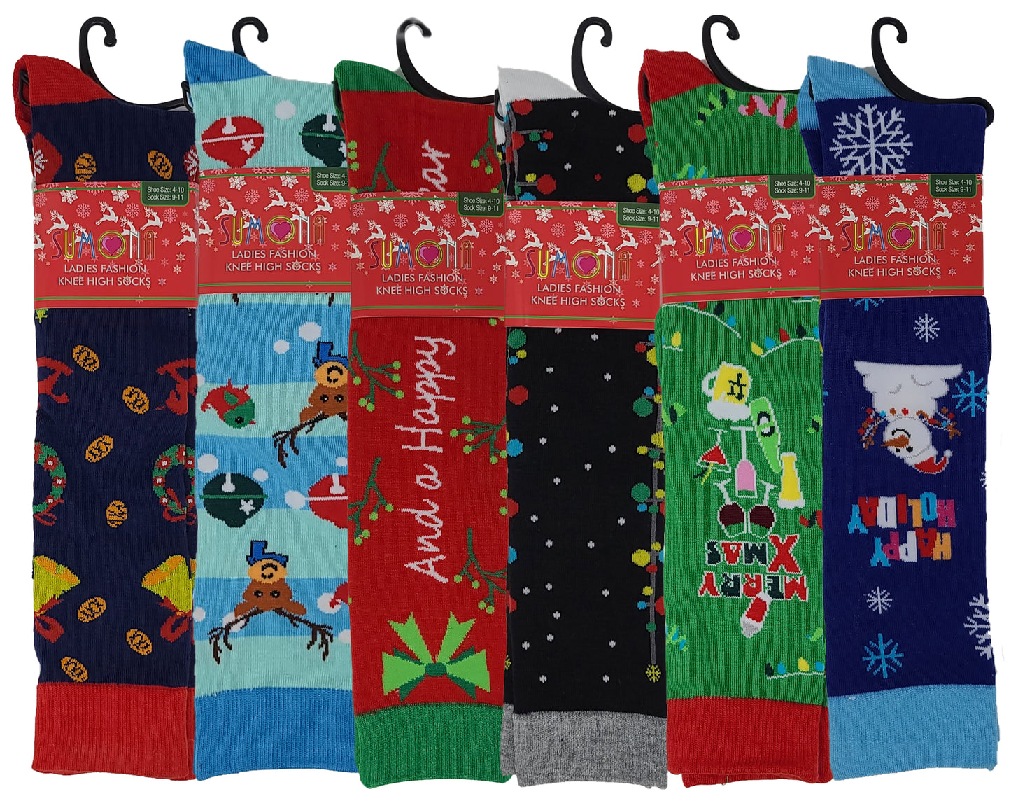 knee Women Christmas Socks