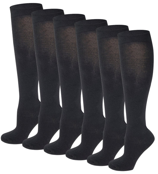 Women Basic Solid Black color Knee High Socks