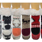 Non-Skid Slippers Socks | Sherpa Fleece Lined with Gripper | Kids (6 Pairs)