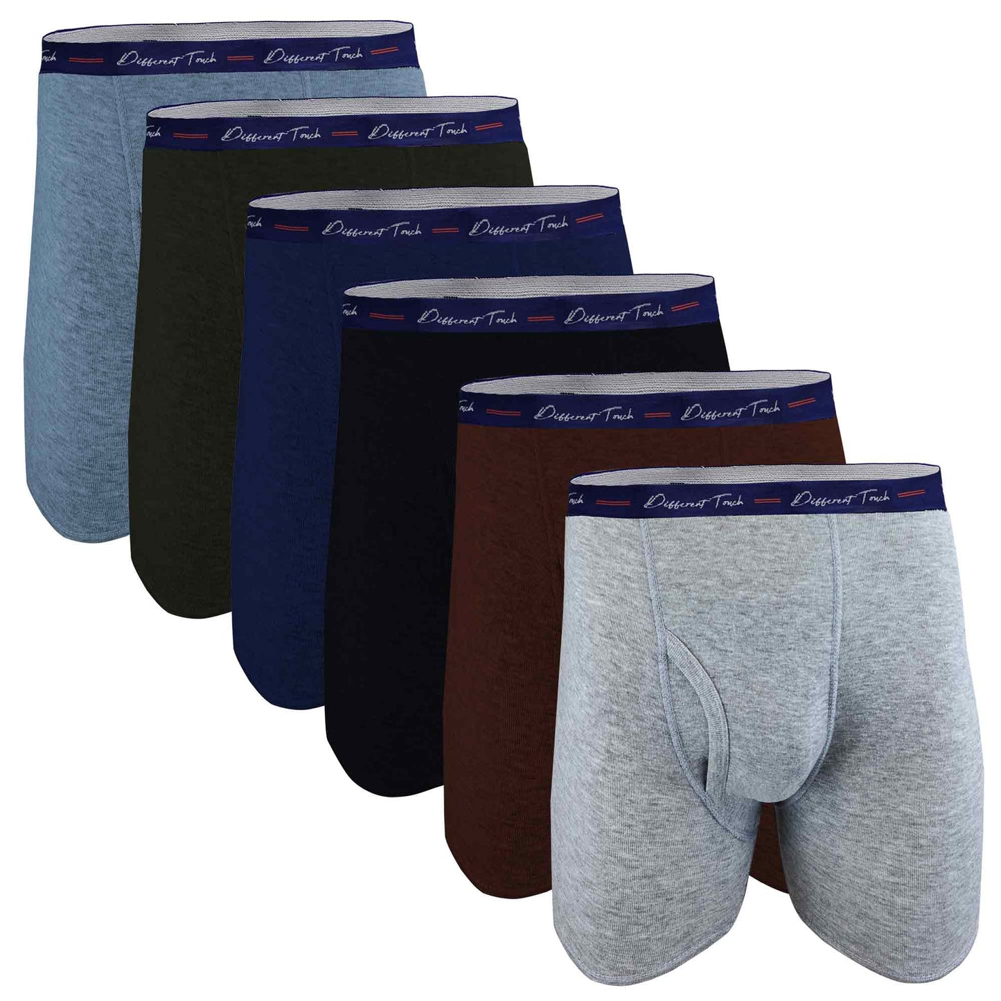 Different Touch Men's USA Big & Tall Signature Logo Leg Boxer Briefs Underwear
