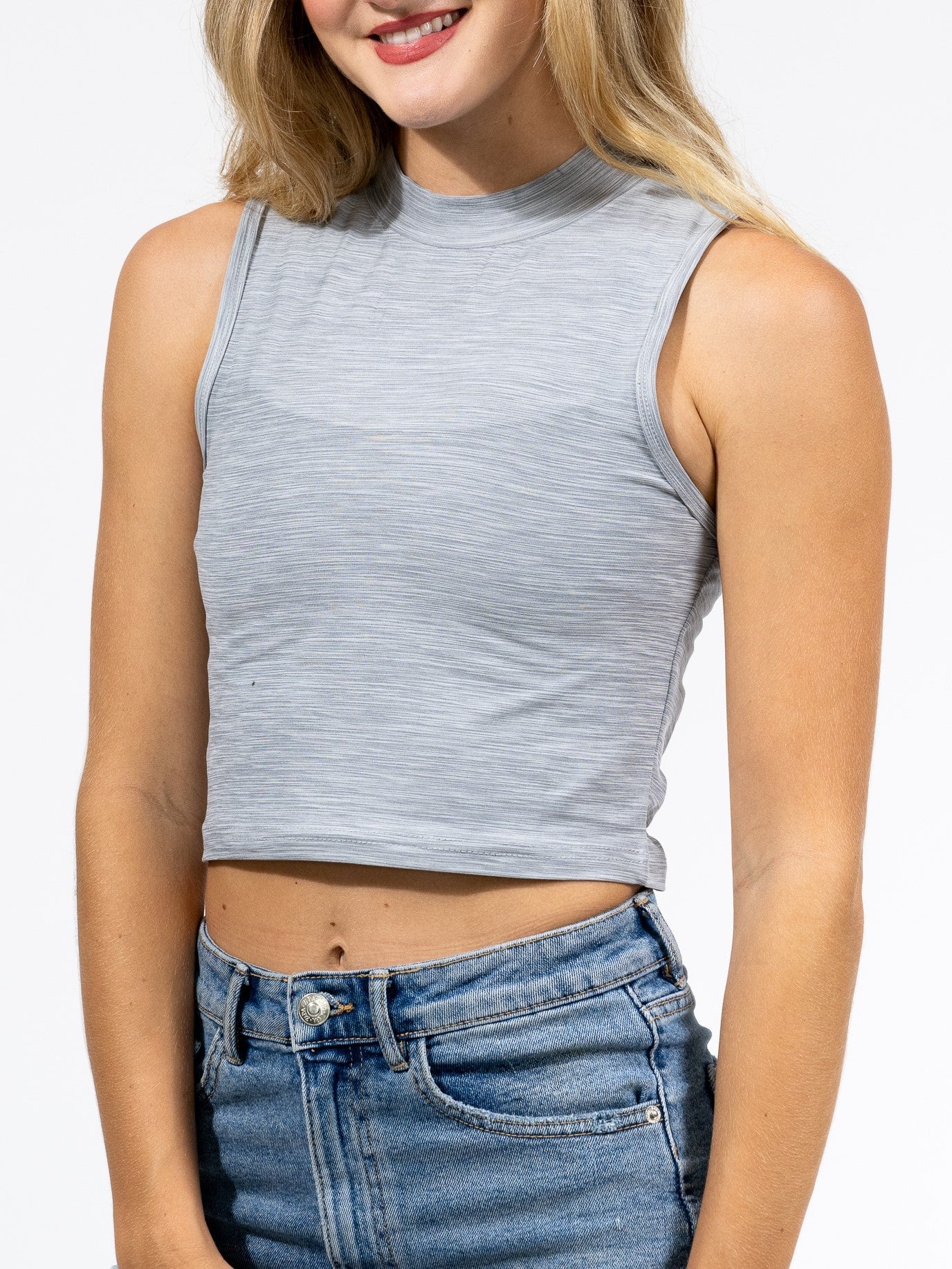 mock neck crop top