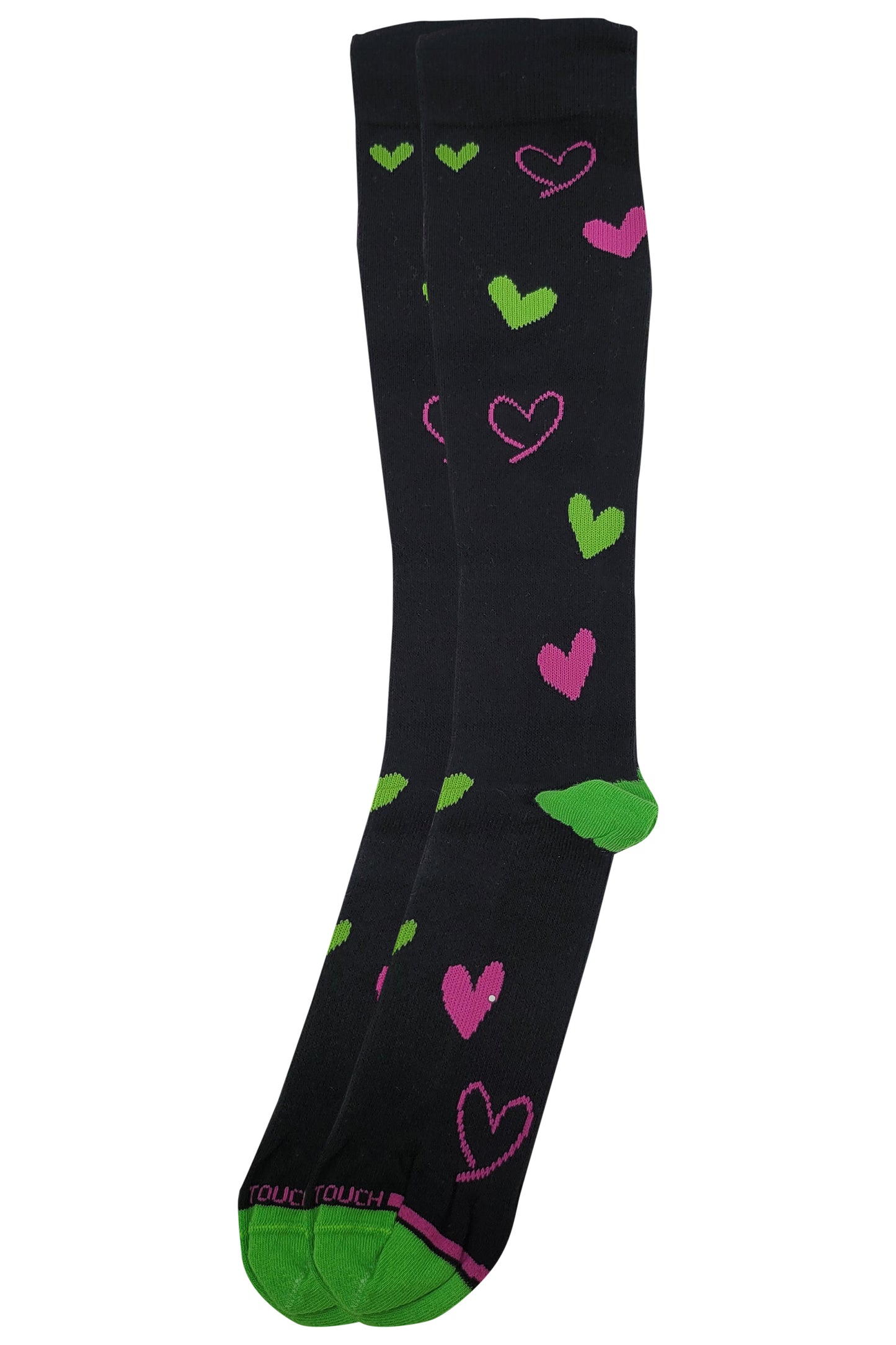 Compression Knee High Socks | Hearts Design | Womens (1 Pair)