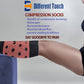 Compression Knee High Socks | Polka Dots Design | Womens (1 Pair)