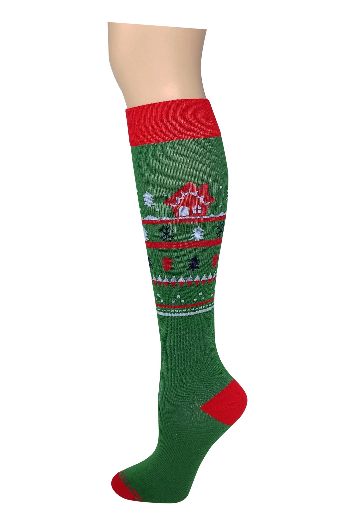 Compression Knee High Socks | Christmas Design | Women (1 Pair)