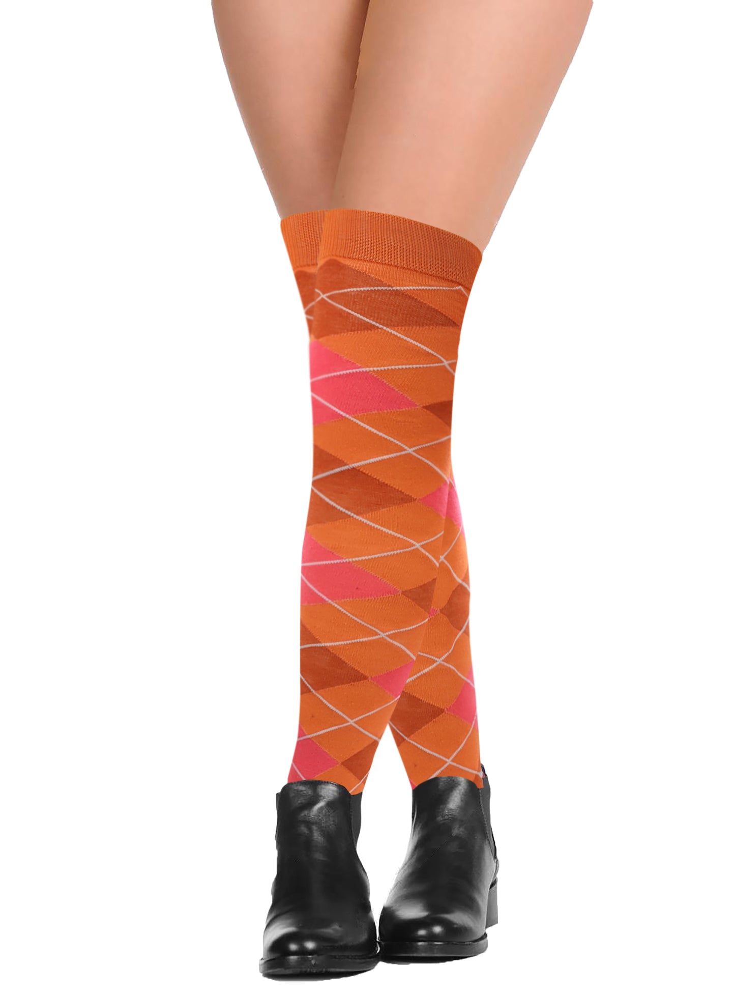 Thigh High Over the Knee Socks | Multi Argyle Design | Women (6 Pairs)