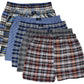 Woven Boxer Shorts Underwear | Big and Tall USA Classic Plaid Design | Men's (6 Pack)