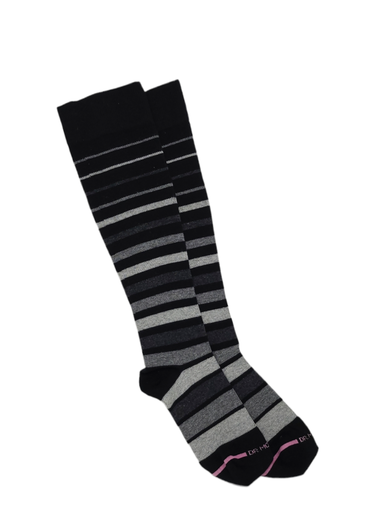 Dr. Motion Women Block Stripes Compression Knee High Socks
