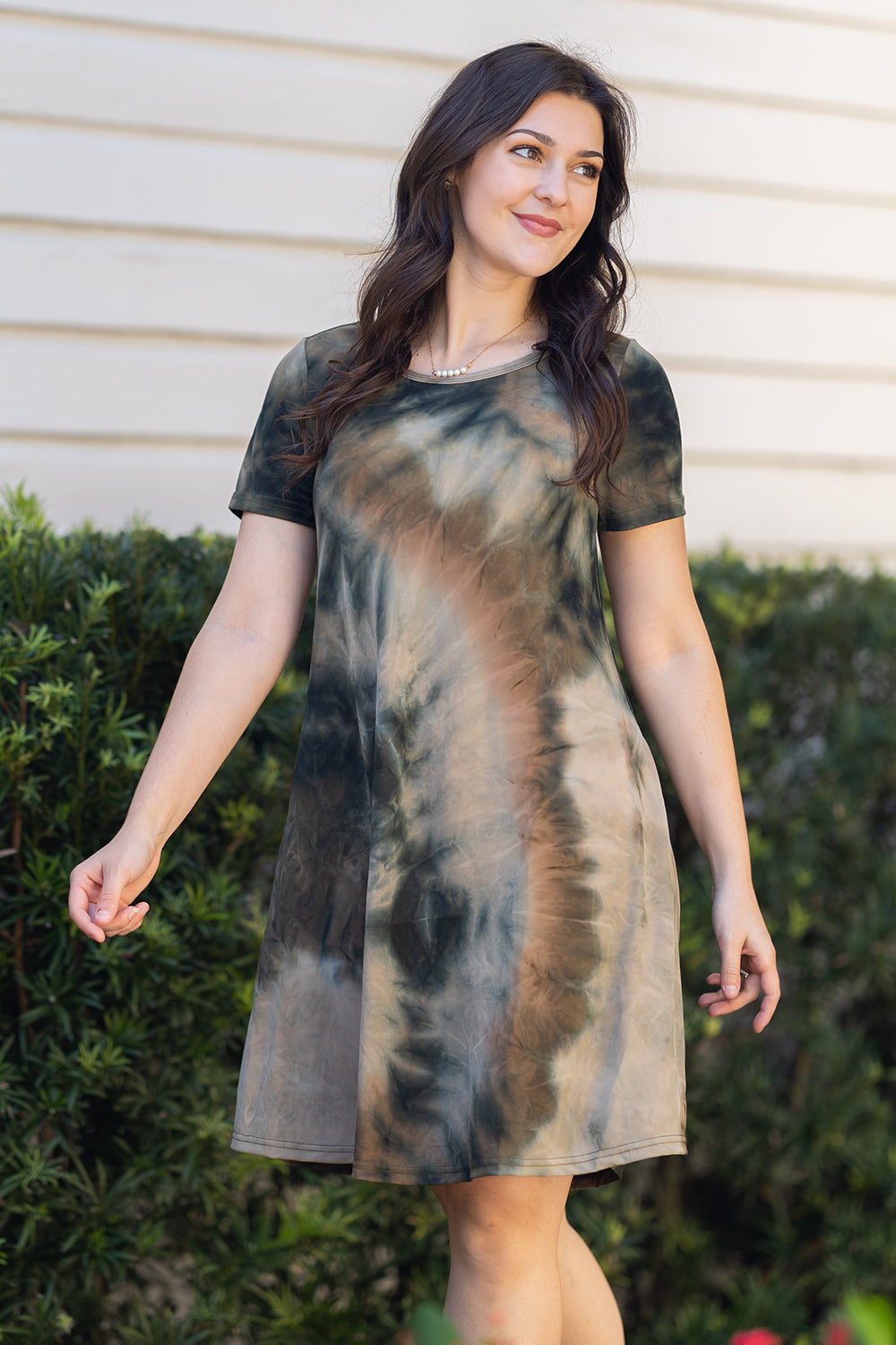 T-Shirt Swing Dress | Short Sleeve Tie Dye Print Tie Dye#5 / Small T-Shirt Swing Dress | Short Sleeve Tie Dye Print Tie Dye#5 / Small