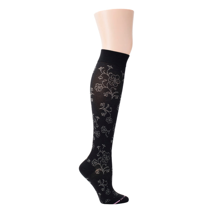 Knee High Compression Socks | Floral Pattern Design | Women's (1 Pair)