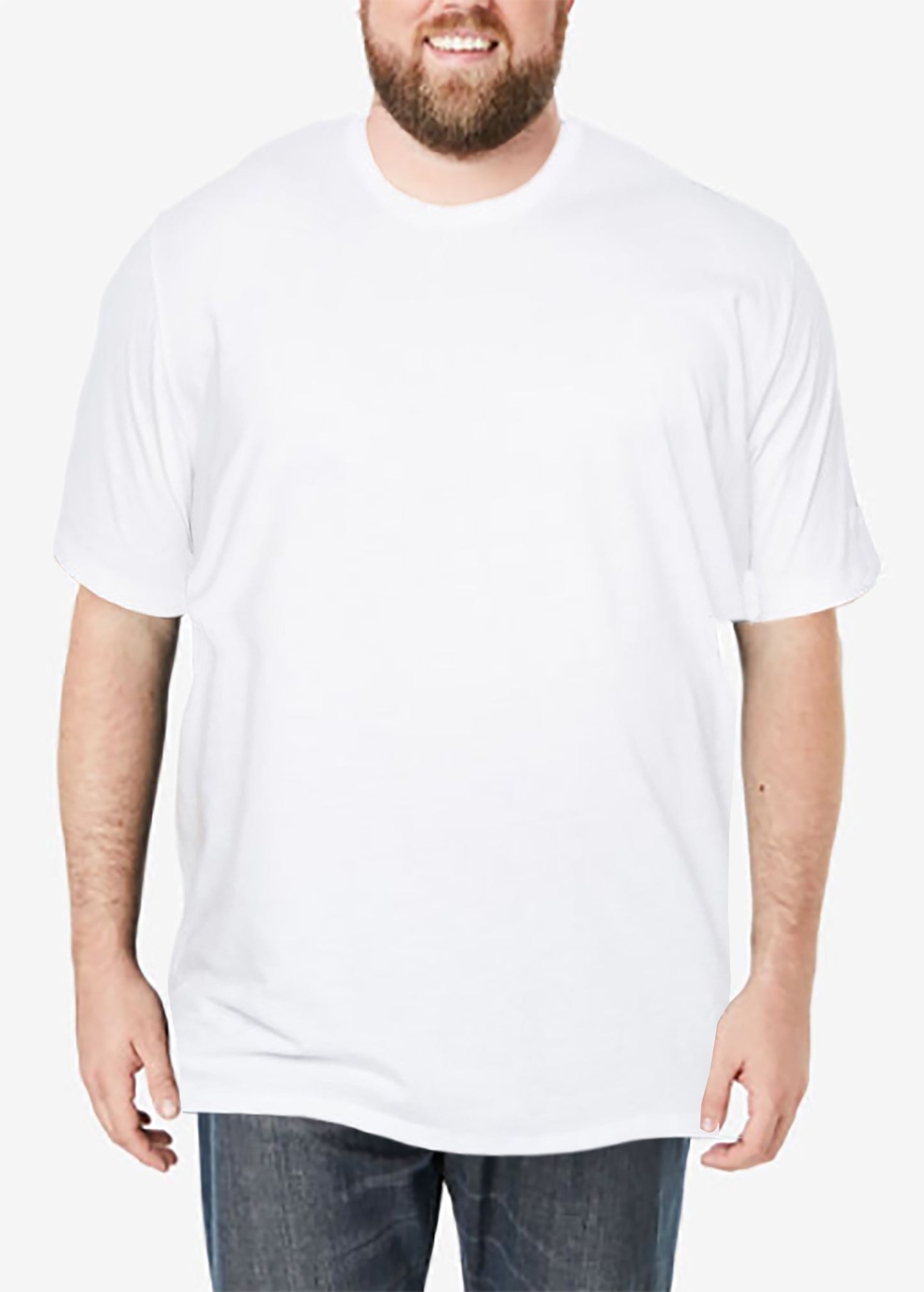 Short Sleeve Cotton T-Shirts | BIG and TALL | Men's Crew Neck (4 Pack)