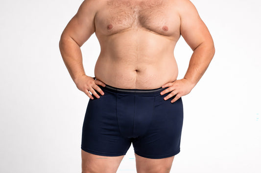 A man wearing boxer briefs