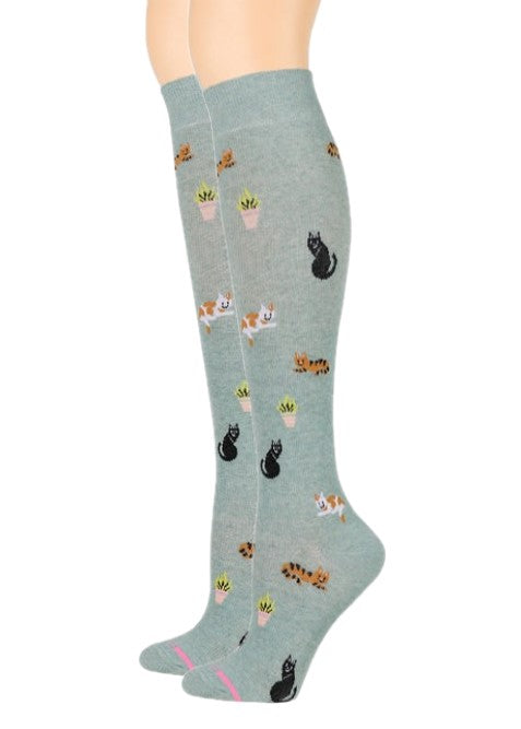 Knee High Compression Socks | Cozy Cats Dr. Motion | Women (1 Pair)