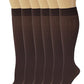 Knee High Trouser Socks | Different Touch Women's Opaque (6 Pairs)