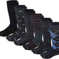Knee-High Compression Socks | Everyday Assorted Design | Dr Motion Men's (6 Pairs)