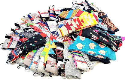 Bulk Wholesale Lot Dress Socks | Assorted Designs | Men (50 Pairs)