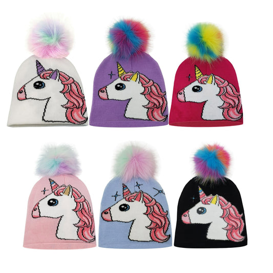 Winter Unicorn Hat for Girls