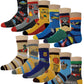 Boys Crew Socks | New Colorful Design (12 Pairs)