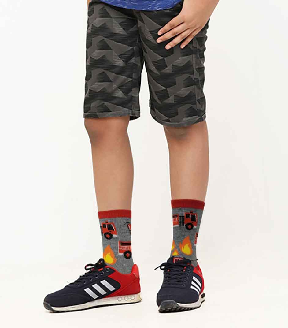 Boys Crew Socks | New Colorful Design (12 Pairs)
