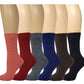 Crew Boot Socks | Wool Blend Cable Knit Assorted | Womens (6 pairs)