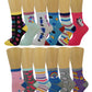 Girls Crew Socks | Assorted Fun Novelty Design | Kids (12 Pairs)