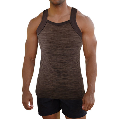 Brown Square Cut G-unit Style Tank Top