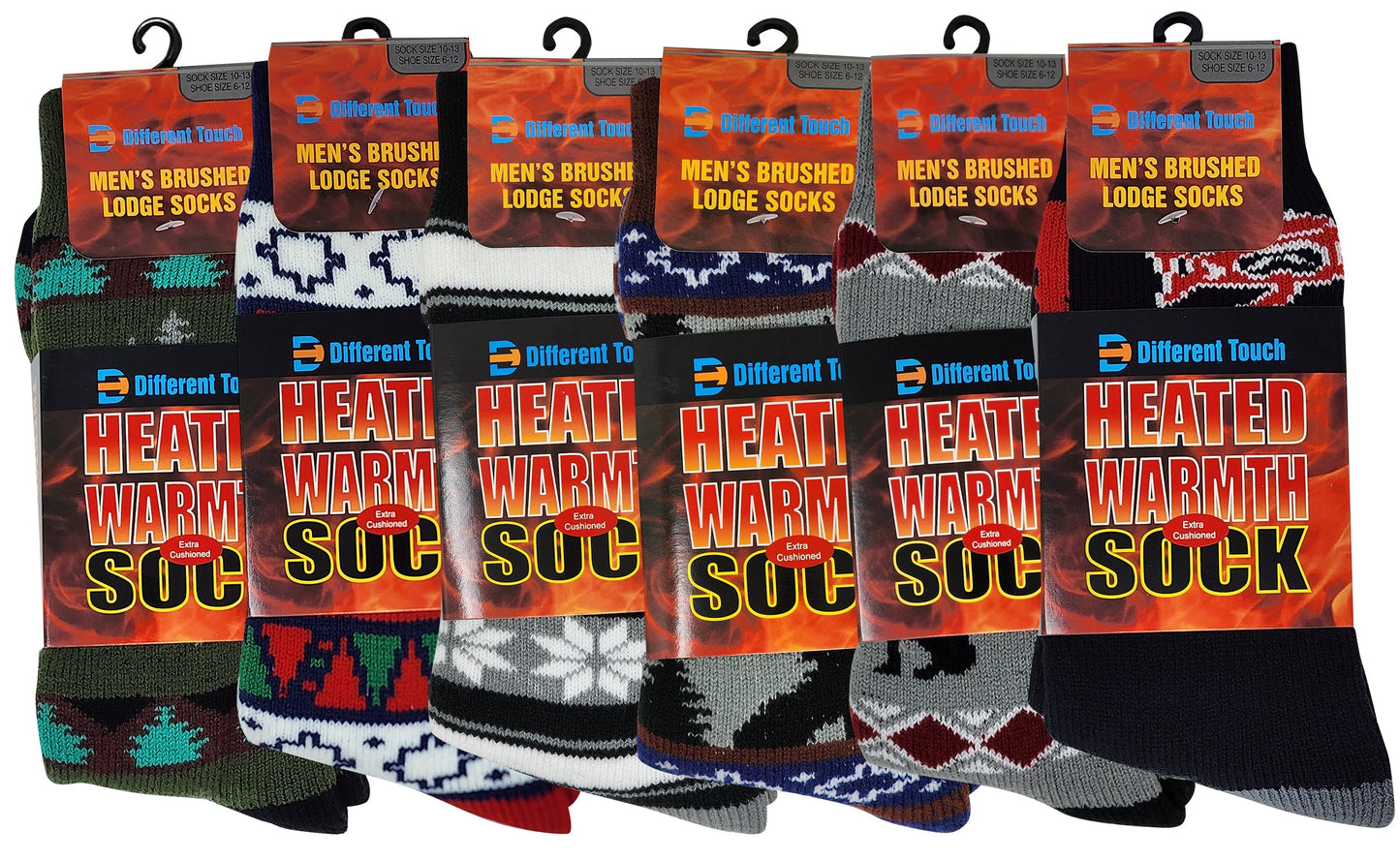 Heated Non-Skid Socks | Cushioned Heavyweight | Men's (1 Pair)